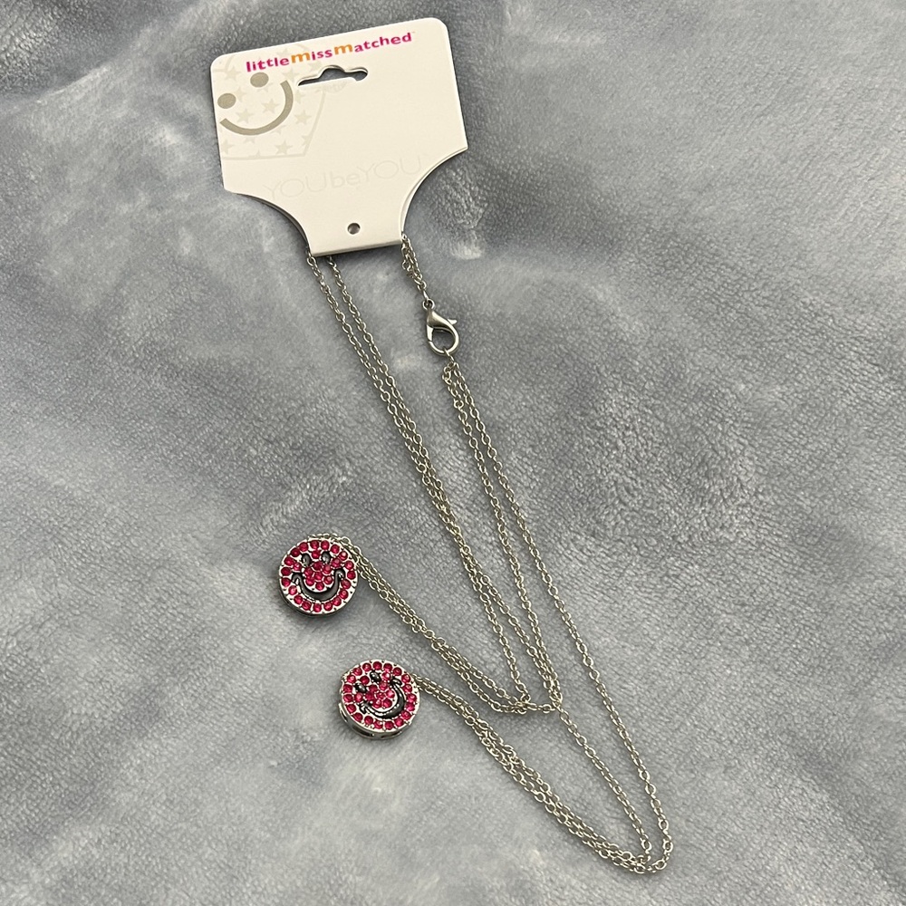 Fashion Pendant Little Miss Fuchsia and Silver Pendant Necklace